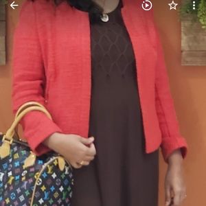 Alfani Size 12 Bright Red Blazer Jacket